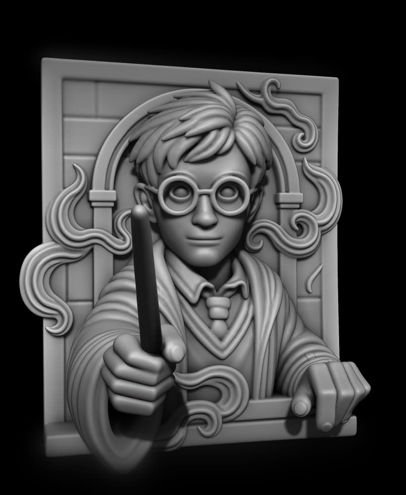 Harry potter Wall Art 3d model