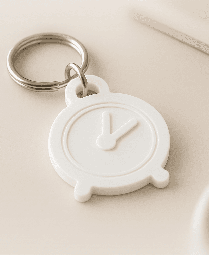 3D Printed Alarm Clock Keychain 3d model