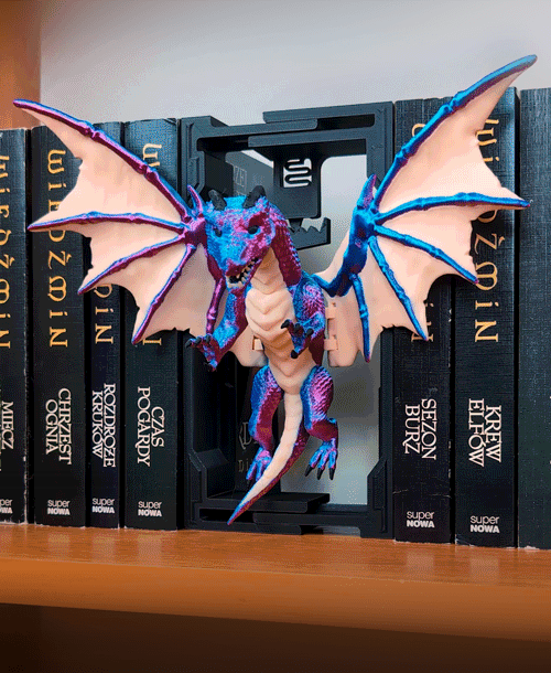 Flying Dragon Adjustable Book Nook 3d model