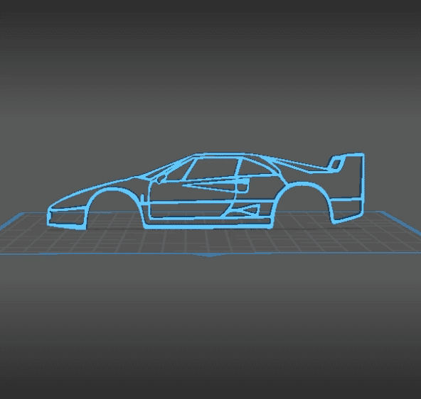 Ferrari - F40 Wall Art 3d model