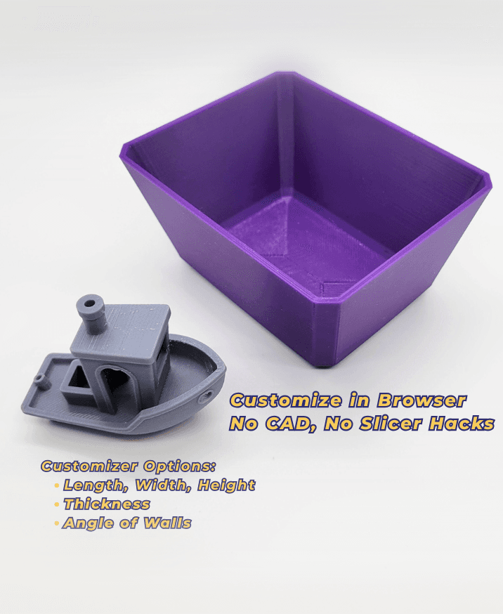 Customizable Minimalist Bin 3d model