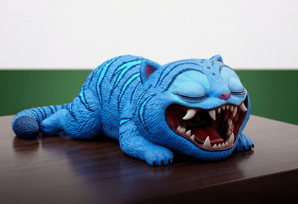 The Derpy Tiger Sleeping Desk Series: #1 3d model