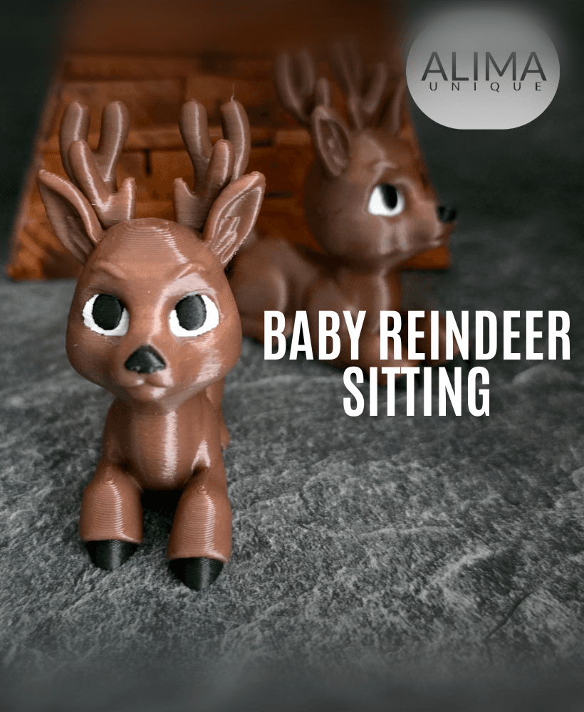 Baby Reindeer Sitting 3d model