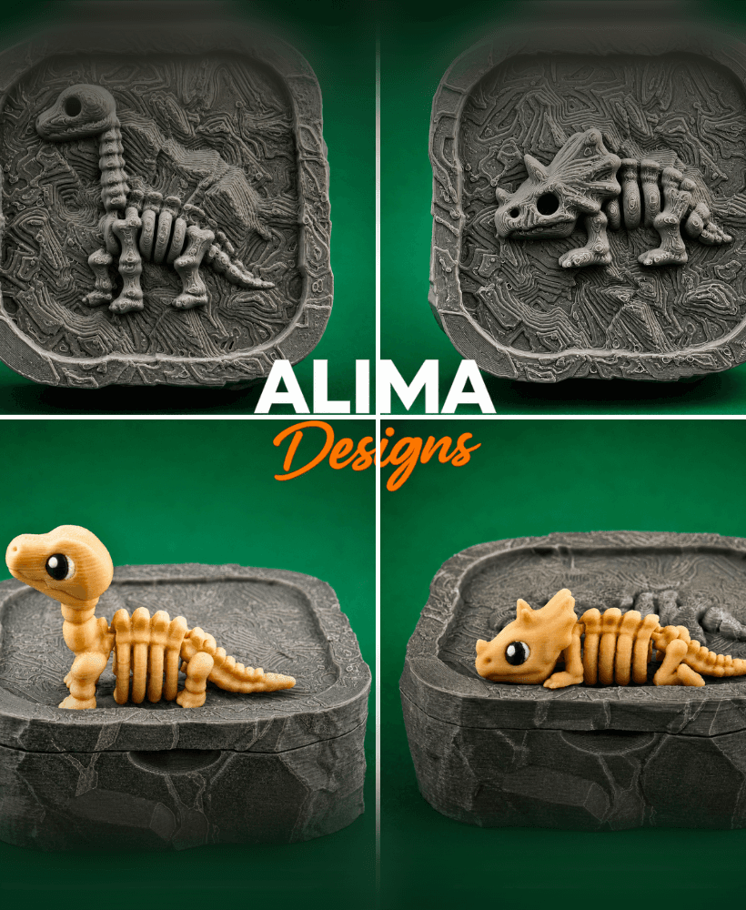 ONLY COLLECTING BOX! Triceratops and Brachiosaurus Collecting Box 3d model