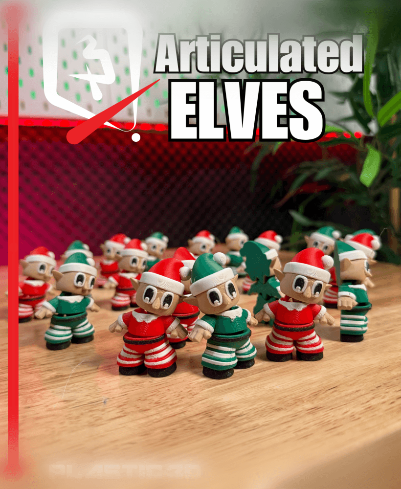 Articulated Elves — Santa's Hardest Working Print Crew 3d model