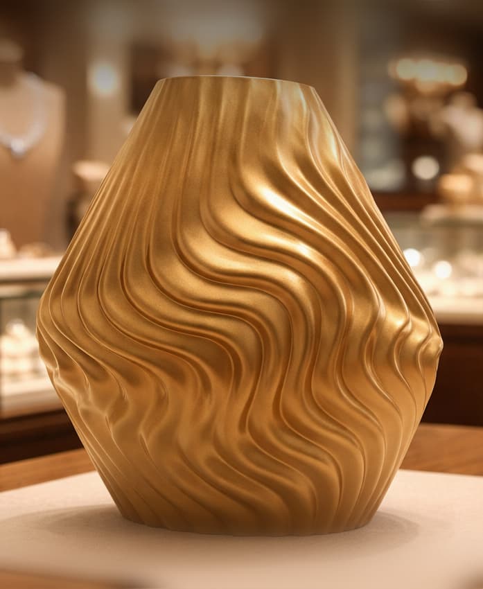 SCULPTURAL WAVE VASE 3d model