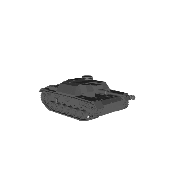 1/48 Scale German 7_5cm Sturgeschutz 40 Ausf G SdKfz 142-1.stl 3d model