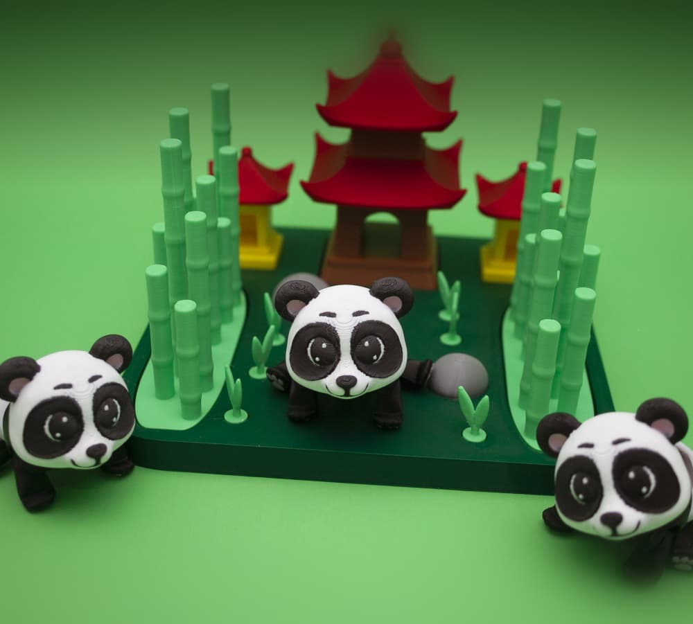 Panda Bamboo Forest 3d model