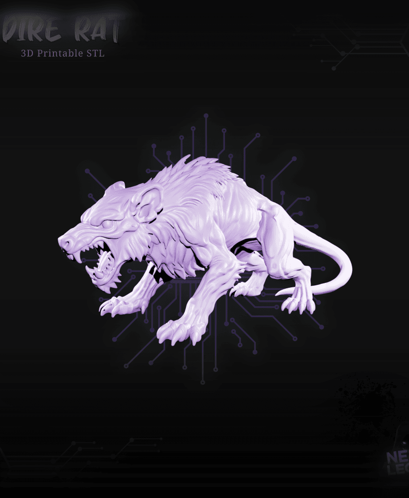Dire Rat - Dungeons and Dragons 3D Model 3d model