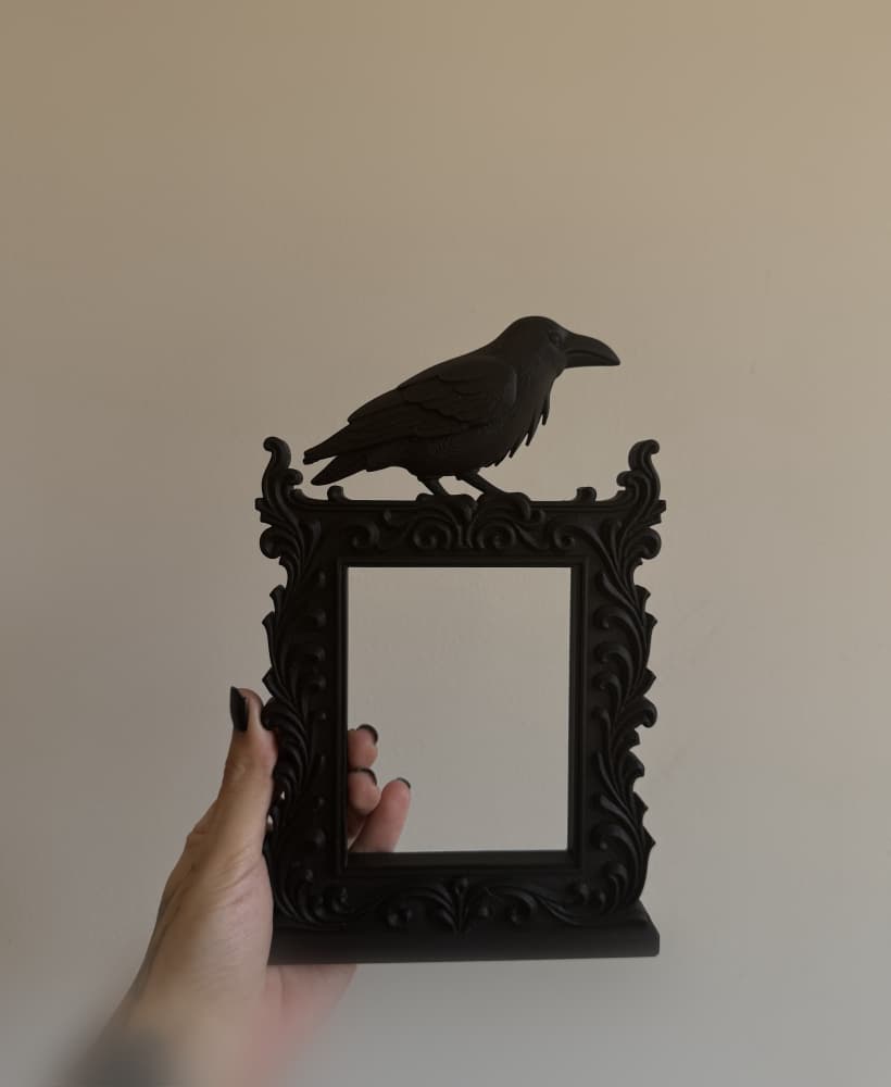 Gothic Raven Wall Frame Gothic Wall Decor Dark Academia 3d model