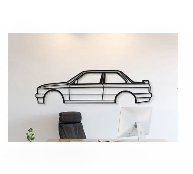 BMW - E30 M Tech II Coupé 1993 Wall Art 3d model