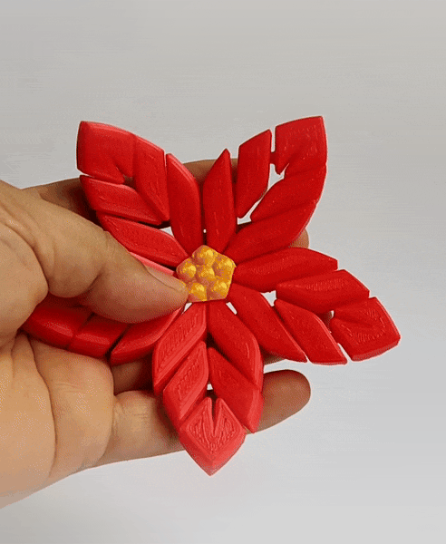flexi poinsettia 3d model