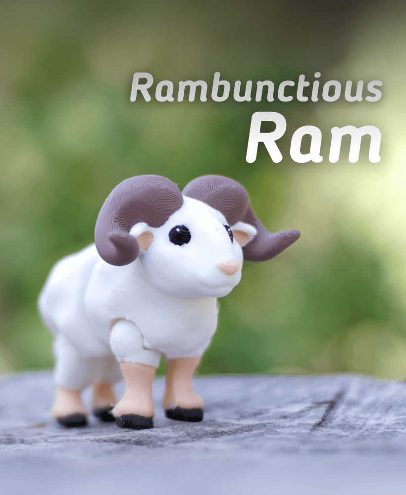 Rambunctious Ram - Articulated Fidget Ram - Ludo Animal 3d model