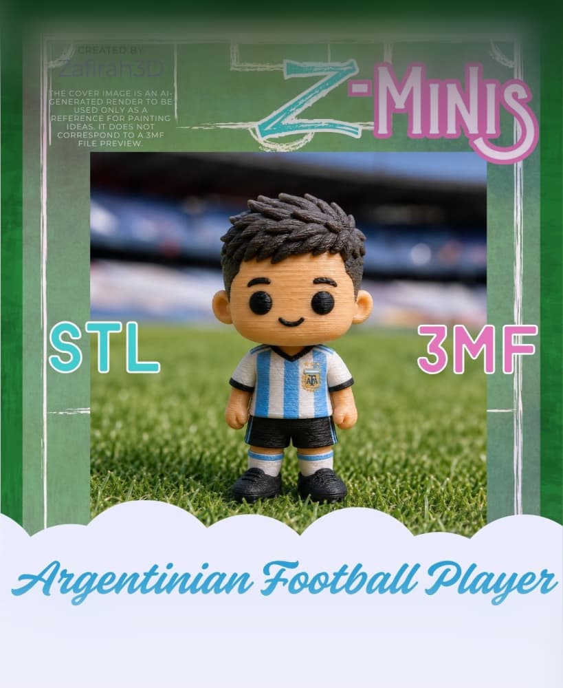 Argentinian Football Player Z-Mini 3d model