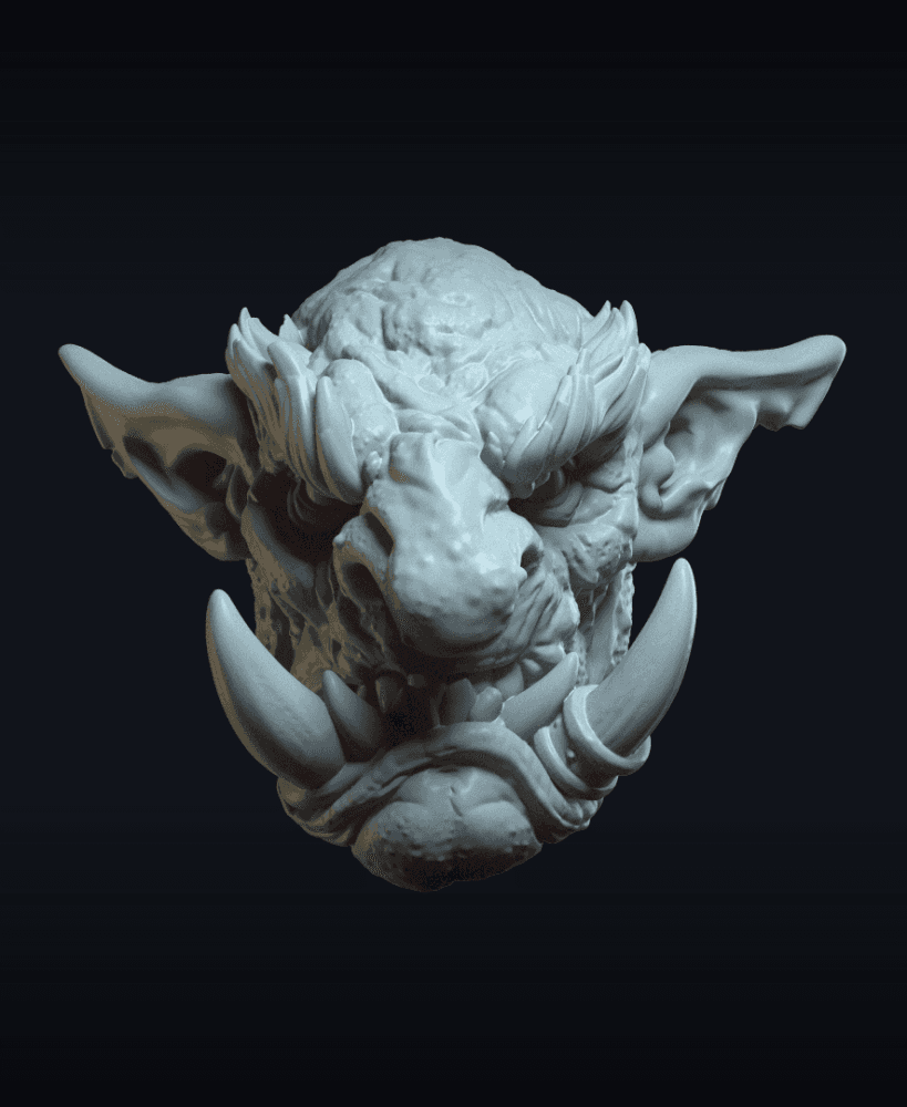 Snaggletooth v4 (actiong figure head) 3d model
