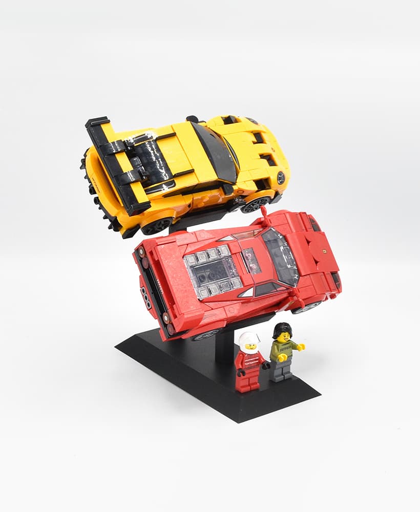 Universal Display Stand for 2x LEGO Speed Champions Cars | Display - Holder - Bracket - Stand 3d model