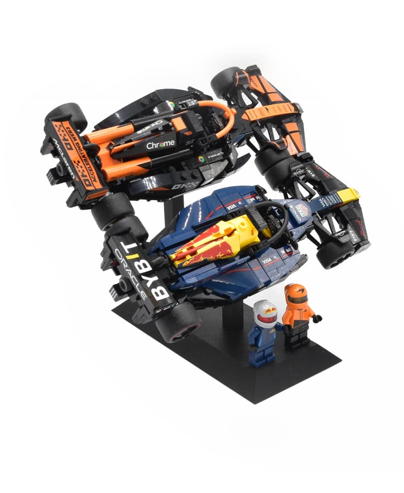 Display Stand for 2x LEGO F1 Speed Champions Cars | Display - Holder - Bracket - Stand 3d model
