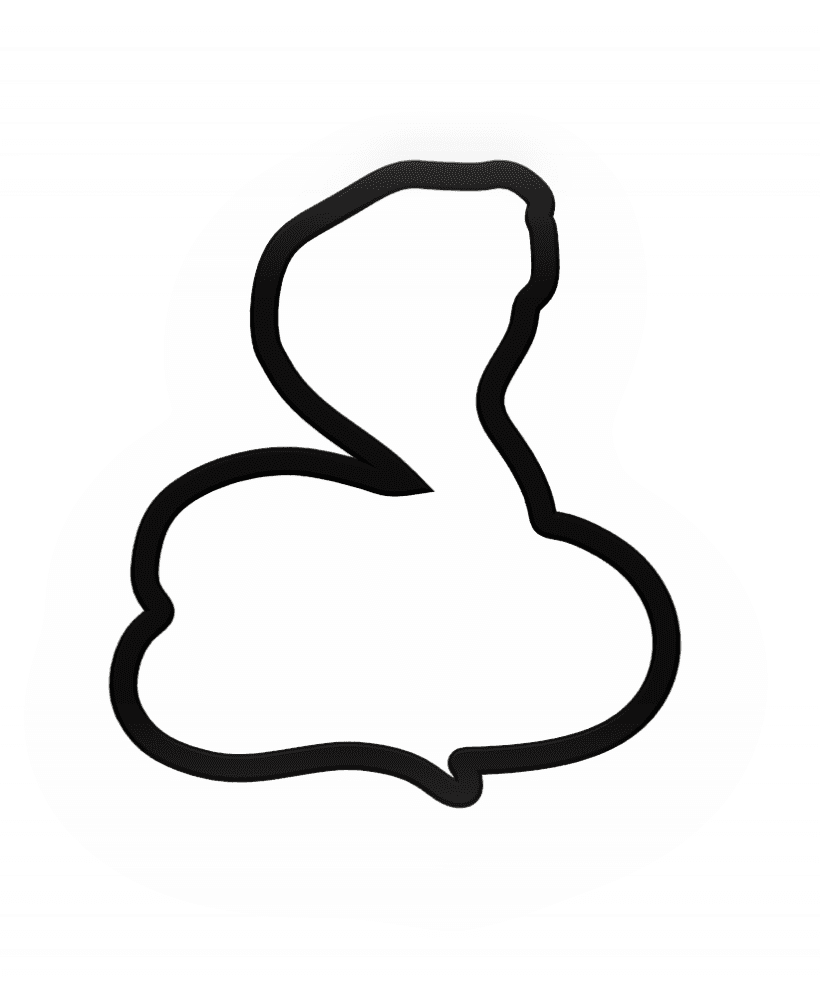 Cobra Cookie Cutter STL File - 4 inches 3d model