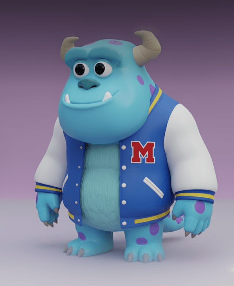SULLIVAN (SULLEY) KAWAII CHIBI – MONSTERS, INC. 3D (STL FILE) 3d model