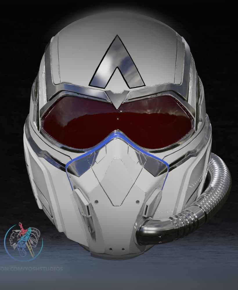Captain America 4 Hypersonic Mask 3D Printer STL File 3d model