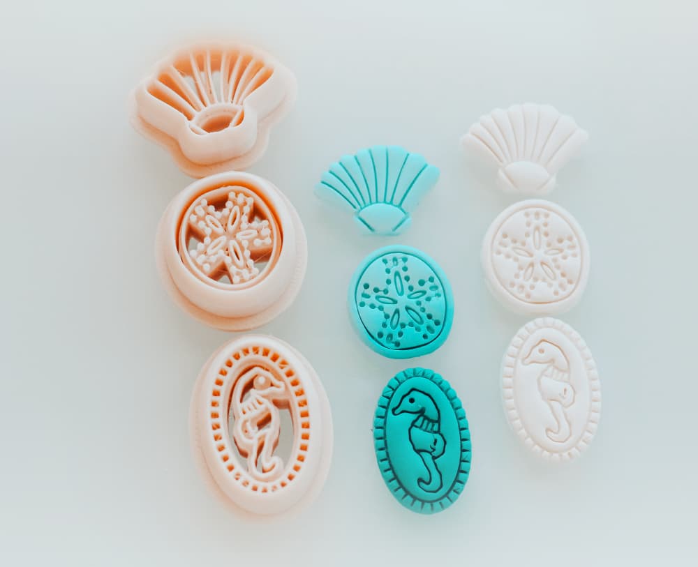 Beach Trio 3 Piece Clay Cutter Set 3d model