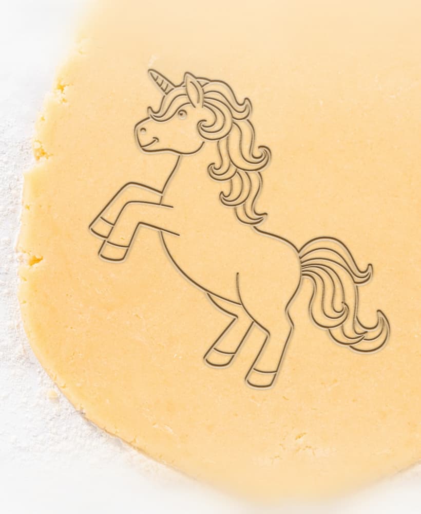 Unicorn Cookie Cutter, Biscuit Cutter 3d model