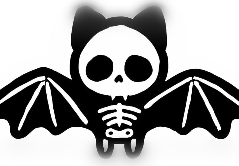 Skeleton Bat - FREE wall art 3d model