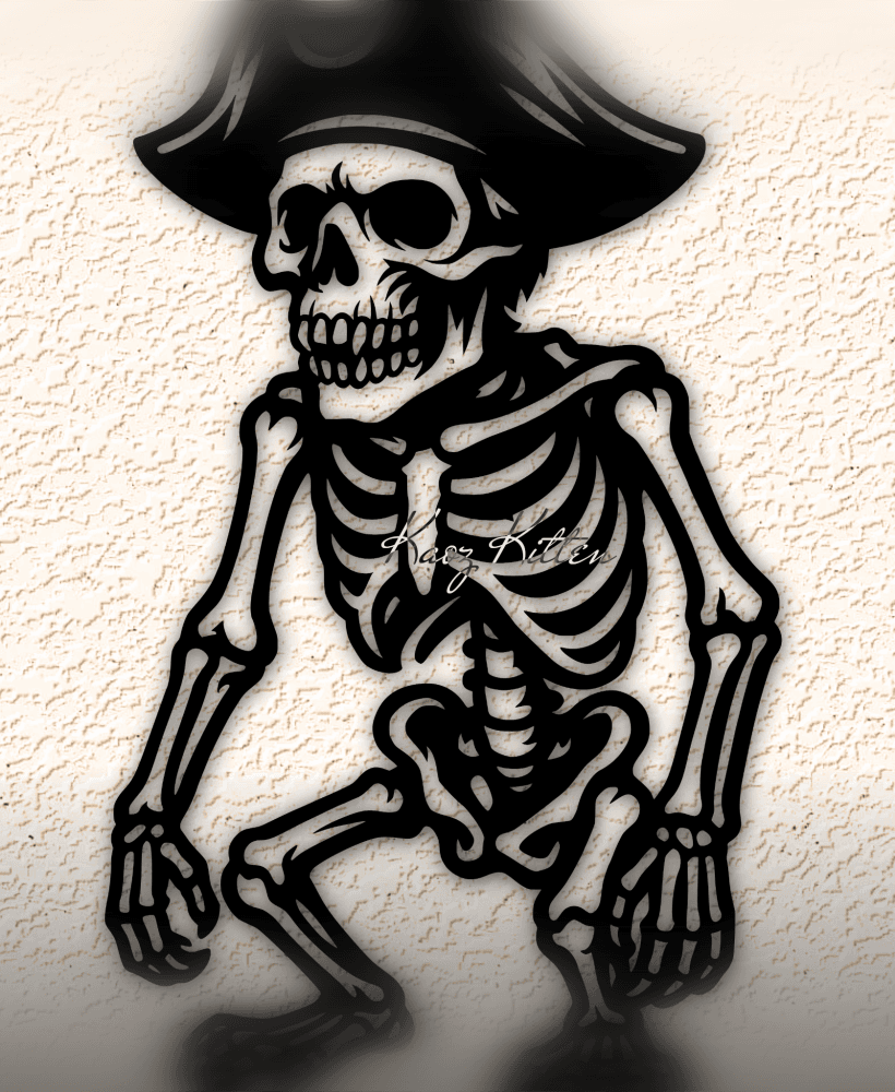pirate-skeleton-monkey wall art home decor 3d model