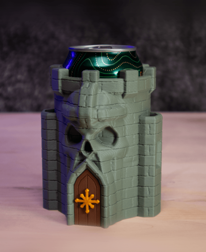 Skull Castle Can Holder | No AMS, No Support, No Glue 3d model