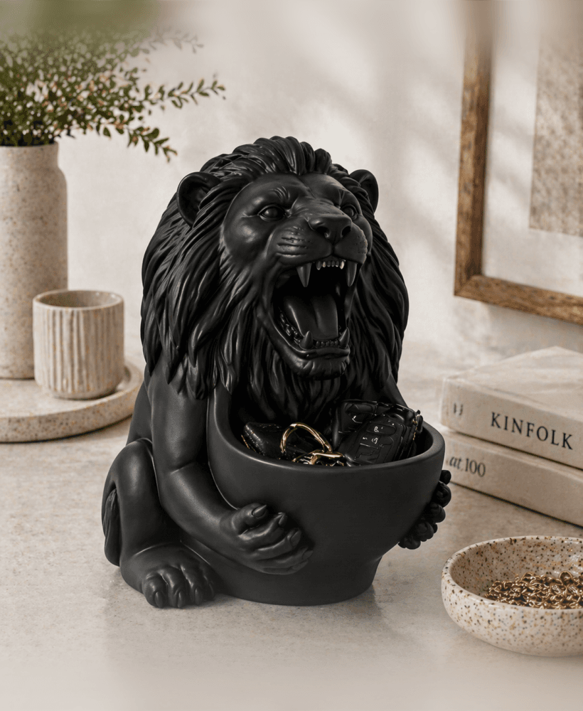 Lion Valet Tray STL – Key Holder, Wallet Bowl & Desk Decor 3d model