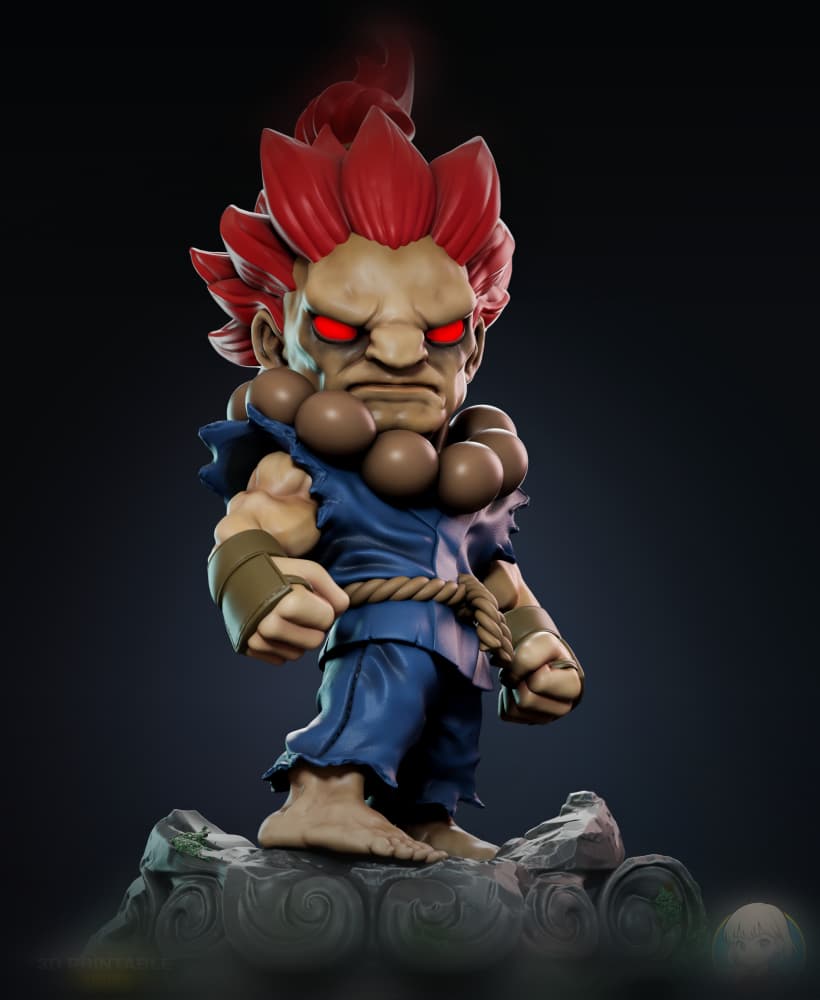 Akuma Street Fighter Chibi - Premium Collectible 3d model