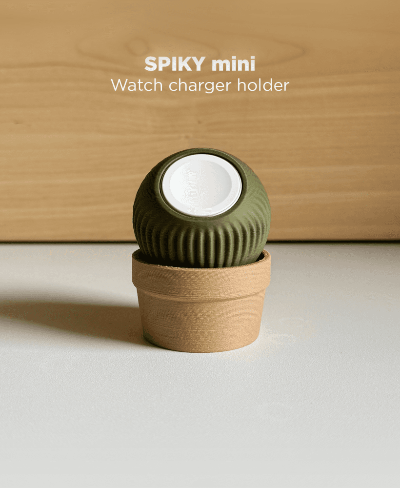 Spiky mini, Apple Watch charger holder. 3d model