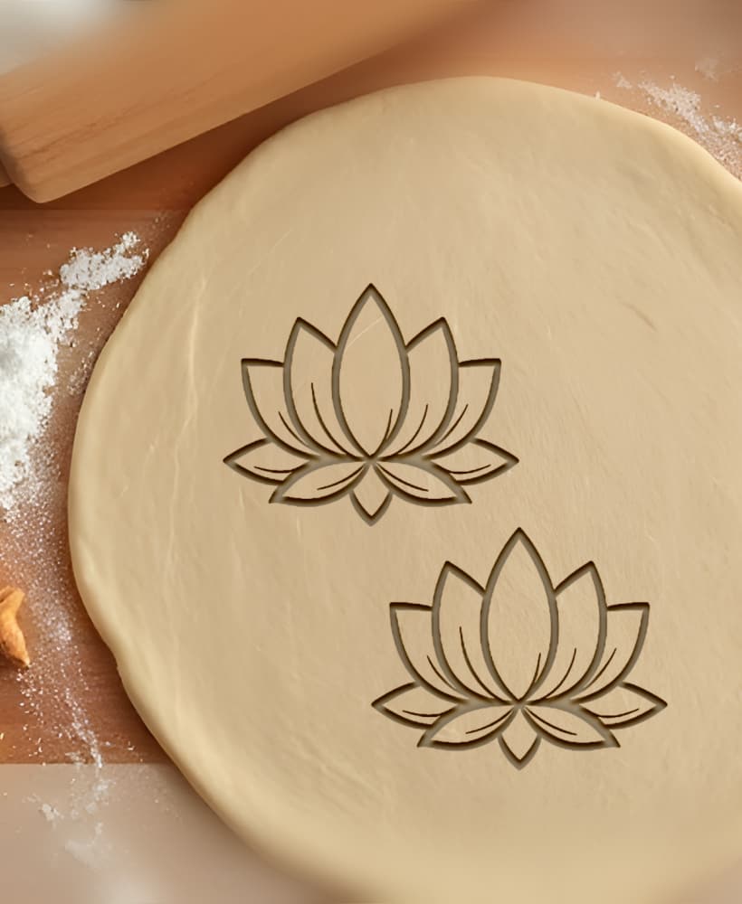 Lotus Cookie Cutter, Biscuit Cutter 3d model