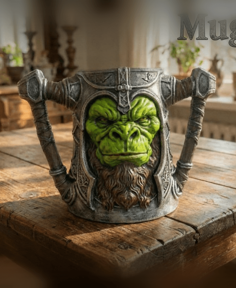 Orc Warrior Fantasy Mug 3d model