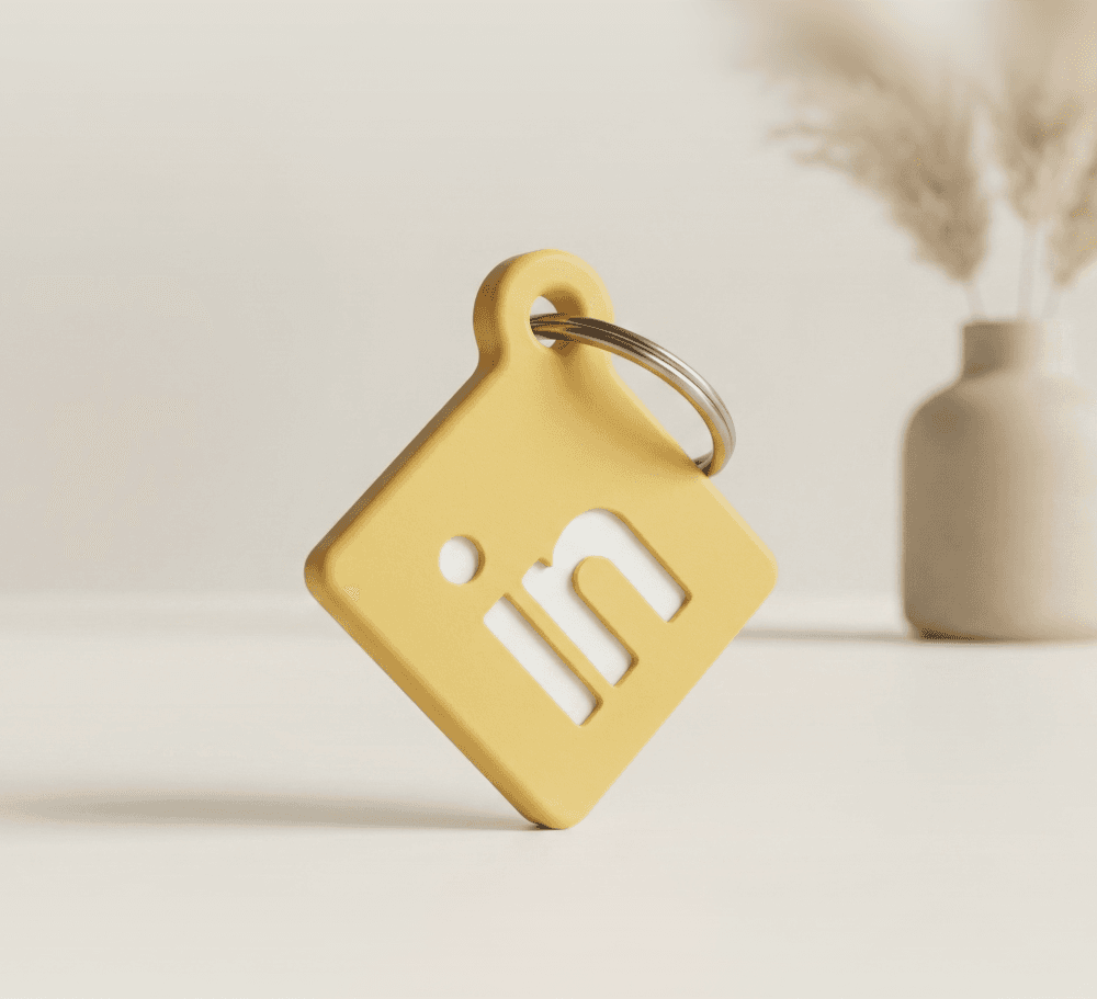 NFC LinkedIn Keychain 3d model