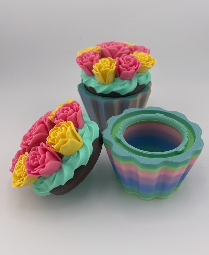 Cupcake Container -Rose 3d model