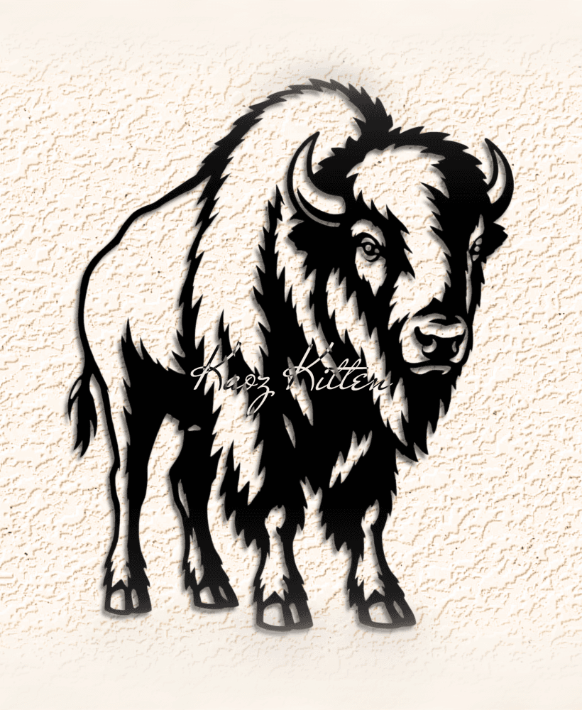 buffalo-bison wall art home decor 3d model
