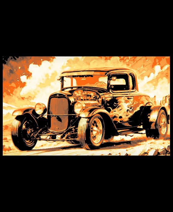 Ratrod Hotrod if Ready for anything! - Wall Art Bonus 3d model