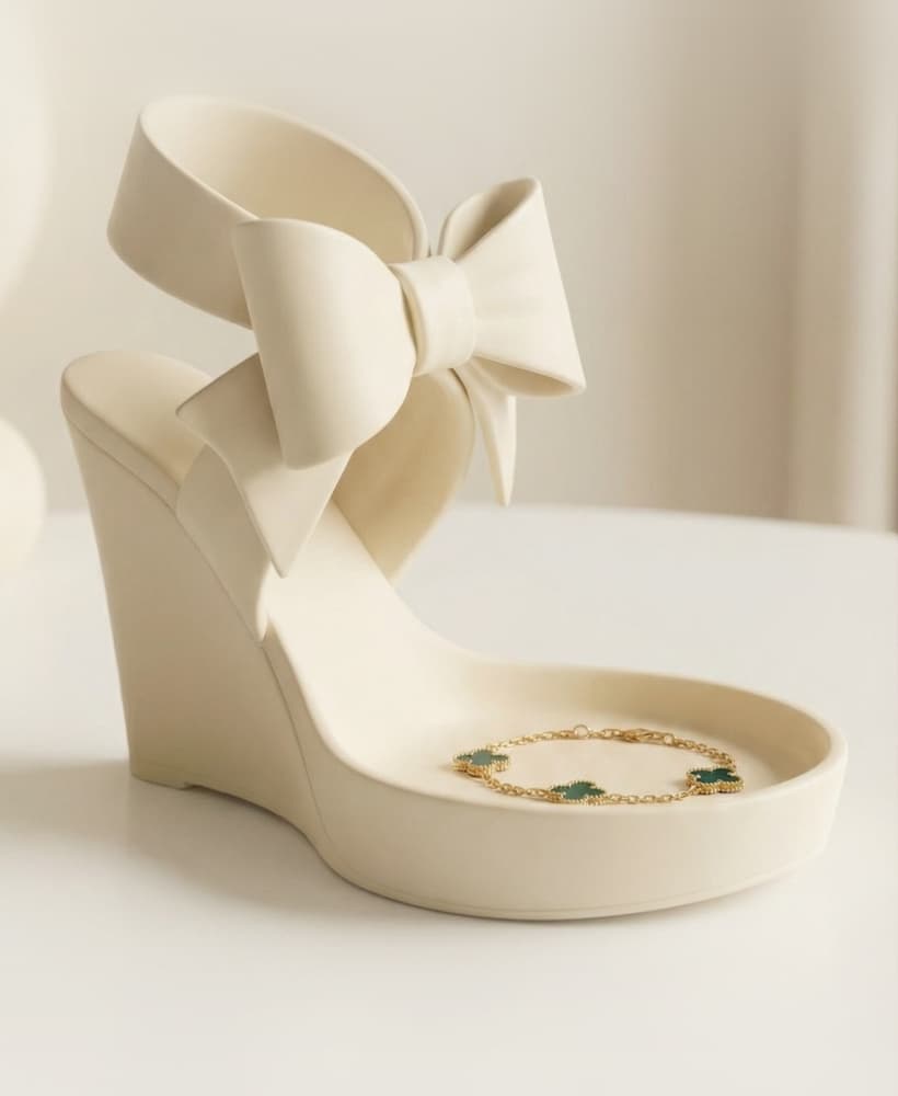 Coquette Bow High Heel Jewelry Dish Decor 3d model