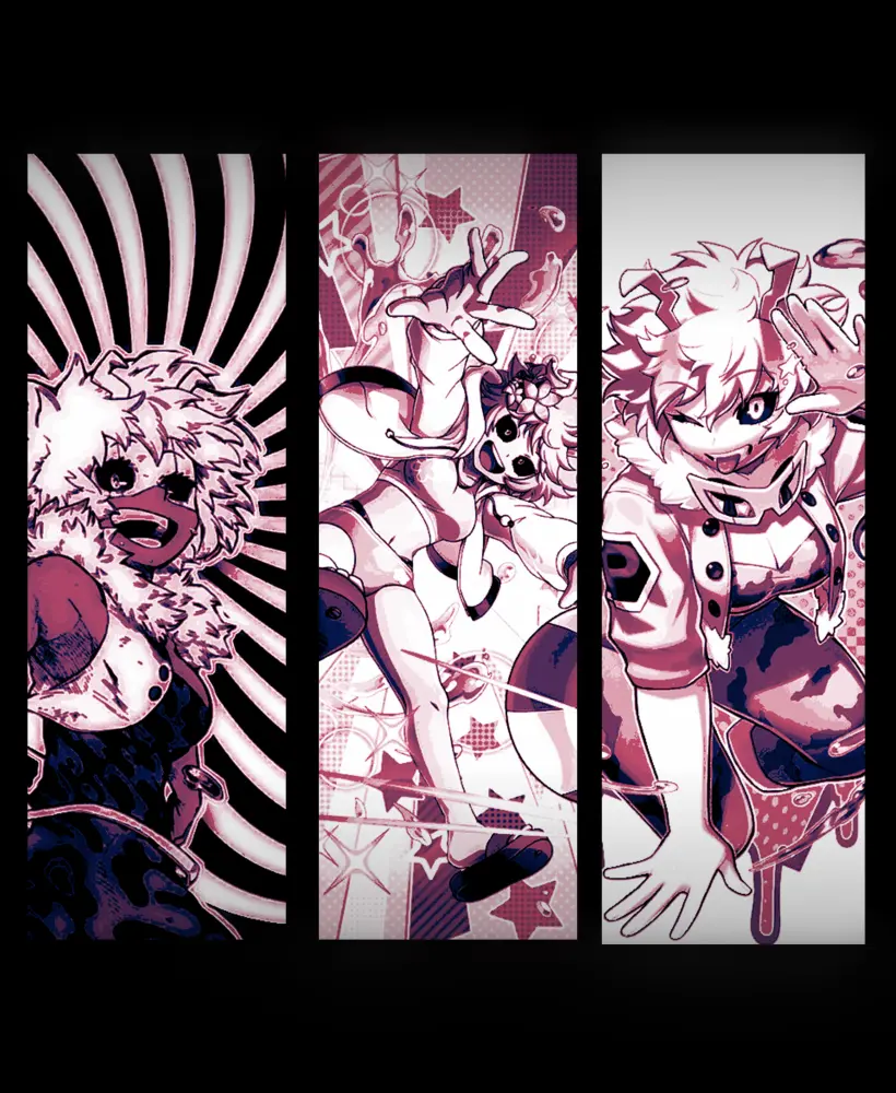 Fan Art from My Hero Academia - Mina Ashido with all the style - Set of Bookmarks 3d model