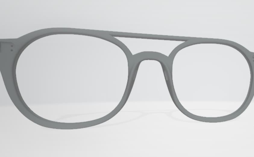 Diseño de gafas en 3D para fabricación rápida 3d model
