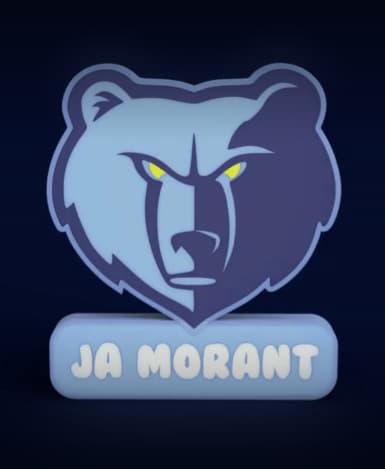 Memphis Grizzlies Sign - LED Strip Compatible 3d model