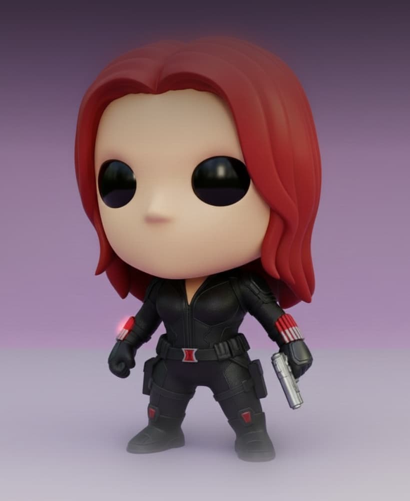 BLACK WIDOW KAWAII – COLLECTIBLE 3D FIGURE 3d model