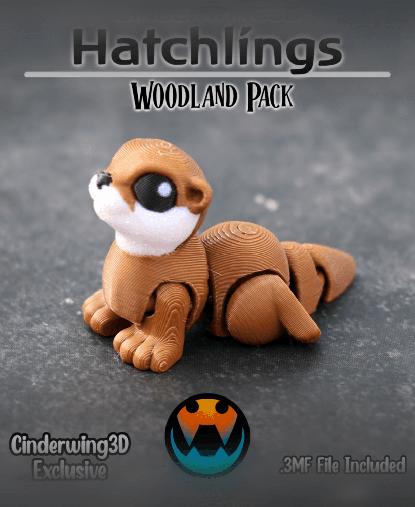 River Otter - Cinder Hatchling 3d model