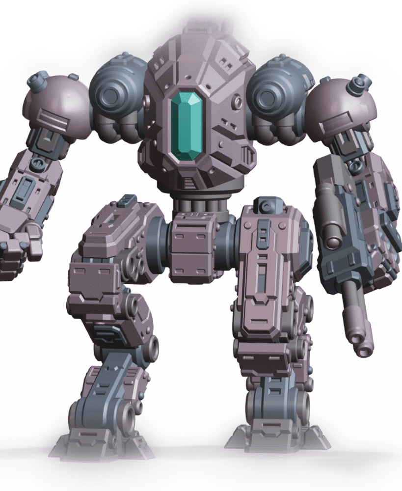 Mech Forge Quartz Tabletop Miniature for 32mm Wargames Modular Light Mech Kit 3d model