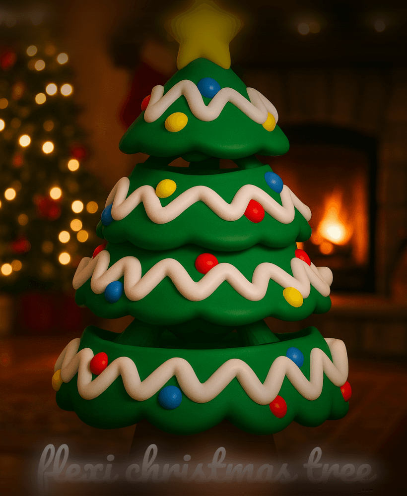 Flexi Christmas Tree Fidget 3d model