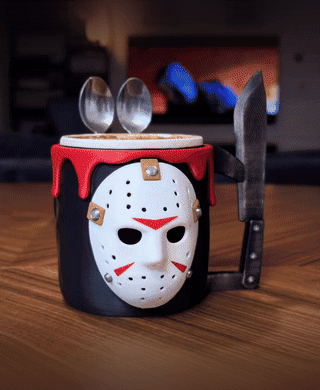 Jason Voorhees Ice Cream Pint Holder 3d model