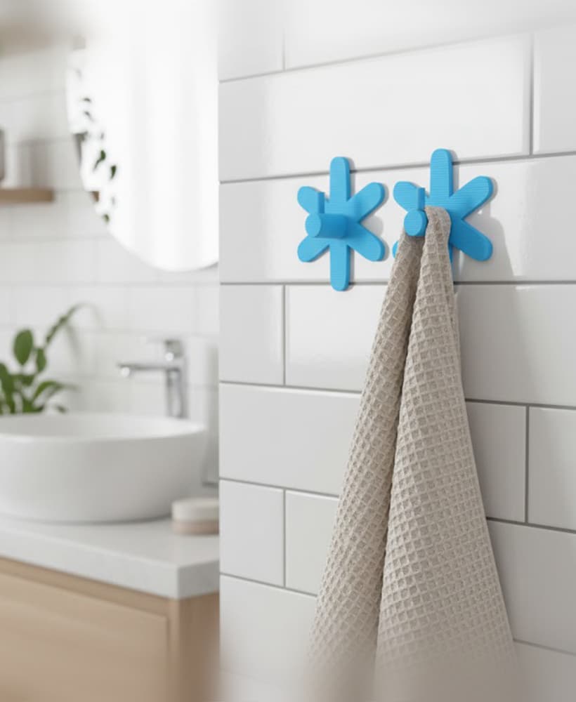 Multi-Purpose Wall Hook – Bathroom, Kitchen & Door Back Hangers – 3D Printable STL Files 3d model