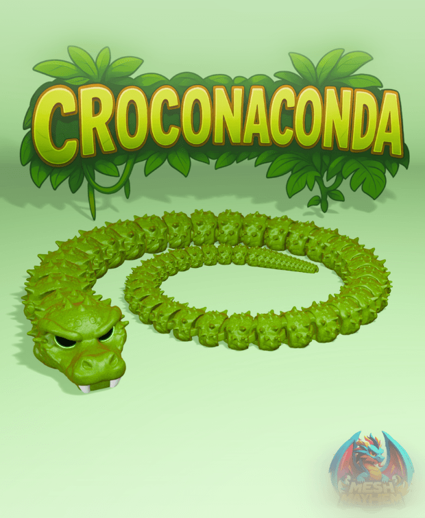 Croconaconda Articulated Serpent 3d model