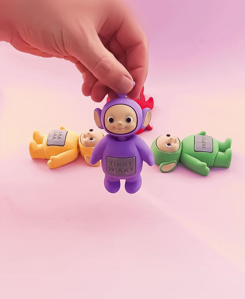 TV Tubby Fidget Clicker Keychain Collection 3d model